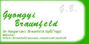 gyongyi braunfeld business card